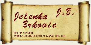 Jelenka Brković vizit kartica